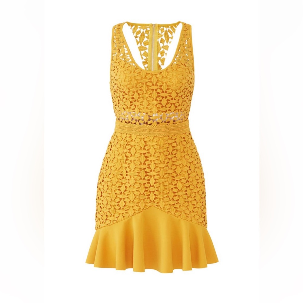 Yellow STYLESTALKER Solana cut out dress. Size XS. Two pice. Mini dress.